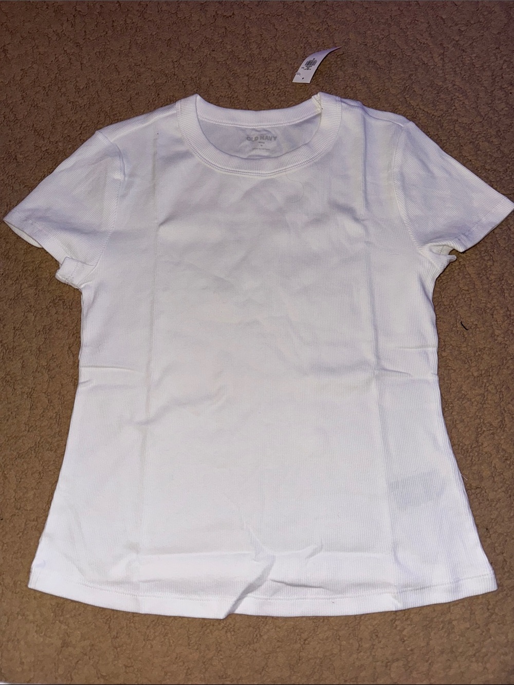Old Navy White Ribbed Tshirt